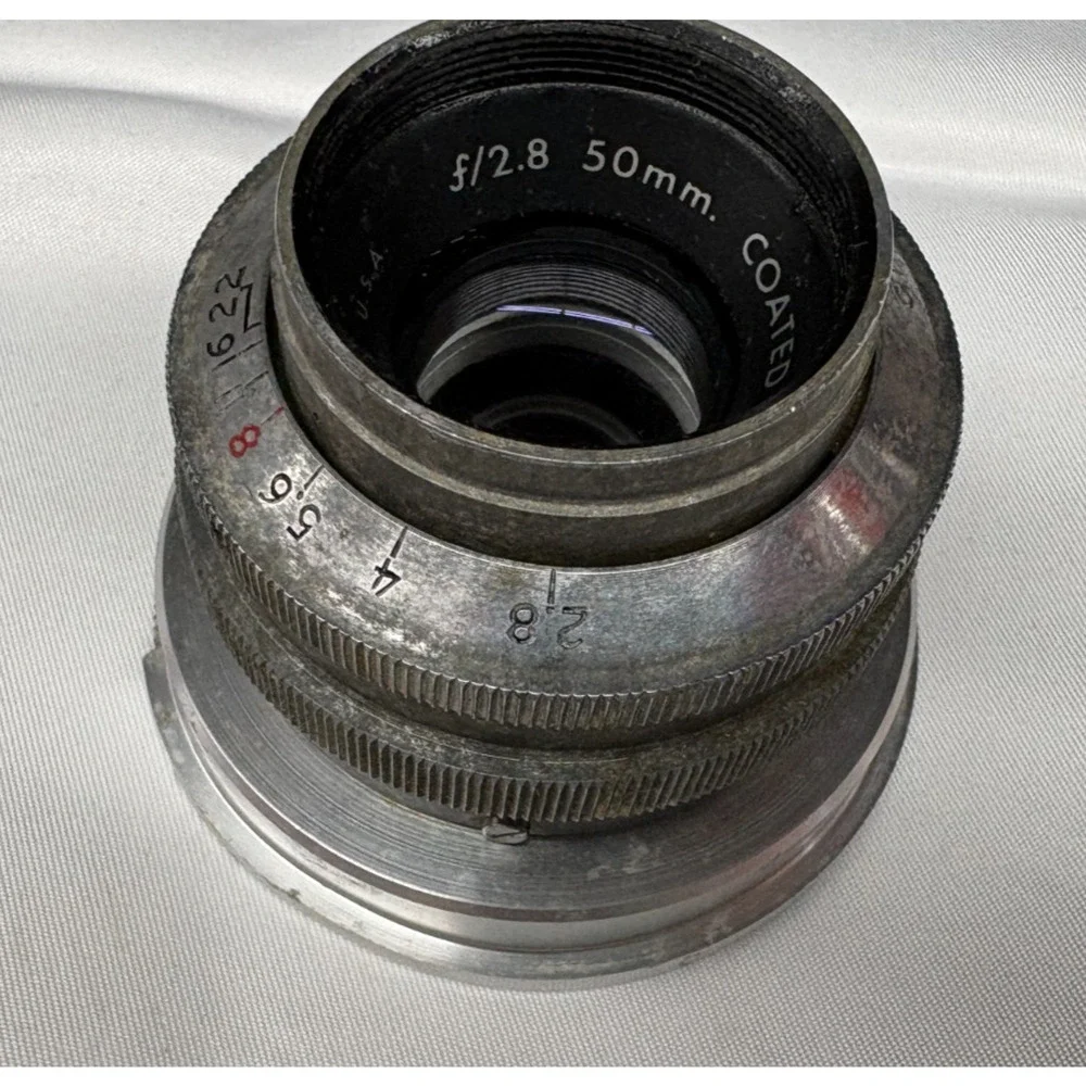 Argus C-Four Coated Cintar 50mm F2.8 Vintage Camera Lens Detached Untested